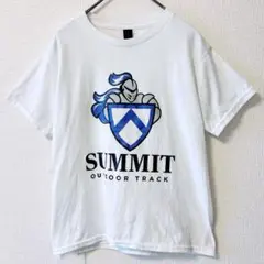 GILDAN ロゴプリントTシャツ ホワイト M 半袖 海外古着　カジュアル