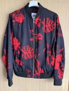 ZARA ボタニカル柄ブルゾン Mサイズ