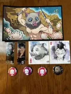 鬼滅の刃 色紙とアクリルスタンドとバッジセット