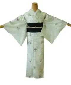 A74愛華 夏着物 絽　一ッ紋訪問着白董色　辻ヶ花模様　バチ襟正絹フォーマル A74愛華 夏着物 絽 一ッ紋訪問着白董色 辻ヶ花模様 バチ襟正絹