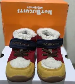 ミキハウス　HOT BISCUITS　ボアスニーカー　16cm