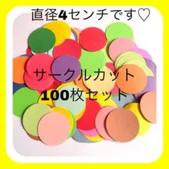 壁面飾り サークルカット 直径4センチ 100枚セット