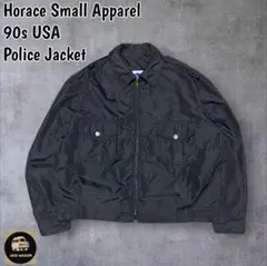 90sUSA製Horace Smallポリスマン雰囲気系ナイロンジャケット黒Mのサムネイル