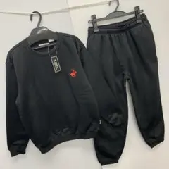 新品★メンズ★Lサイズ★ブランド★裏起毛スエット上下セット 黒 4681