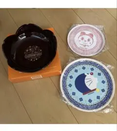 ドラえもん　食器セット　菓子鉢　メラミン皿　味ぽんキャップ　お絵描きキャップのサムネイル