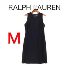 H613◾️ラルフ　ラルフローレン　ノースリーブ膝丈ワンピース