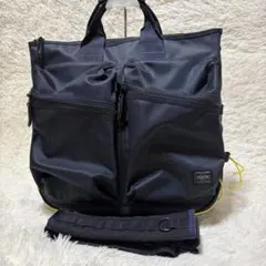 極美品】PORTER / THINGS 2WAY ヘルメットバッグ ネイビー - メルカリ