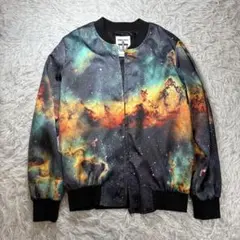 PUBLIC EYES 宇宙柄 ブルゾン SMALL 主にグリーン系のサムネイル