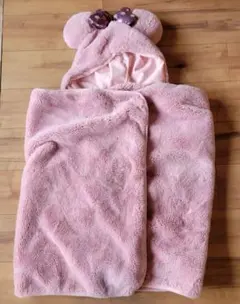 公式ディズニー　ミニーポンチョ　ブランケット　ケープ　モコモコ