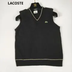 LACOSTE ラコステ ニットベスト Vネック ブラック 良品