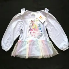 キミとアイドルプリキュア　レインボーチュール　Tシャツ　パープル　リボン