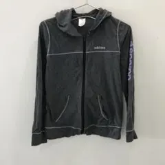 よ*し様 TG107 adidas グレー ジップアップパーカーレディース M