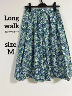 美品❣️ Longwalk ロングウォーク　花柄スカート　日本製　綿100% M