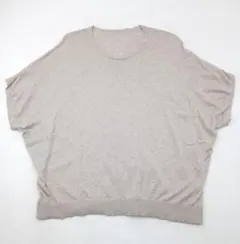 クリーニング済み 無印良品 なめらか天竺編みドルマンセーター XL 薄手