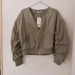 RETRO GIRLギャザーブルゾン　オリーブグリーン　M