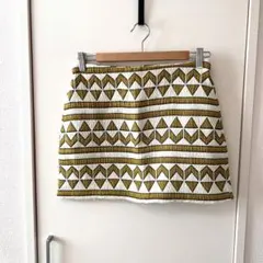 ZARA 幾何学柄ミニスカート