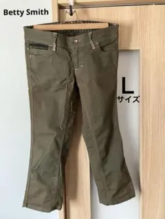 Betty Smith クロップドパンツ カーキ（七分丈パンツ）のサムネイル