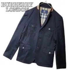 ✨️極美品✨️バーバリーロンドン ストレッチ ジャケット L 黒 ノバチェック