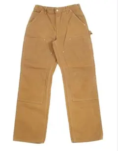 USA製Carhartt ブラウン ワークパンツ ダブルニー33x32