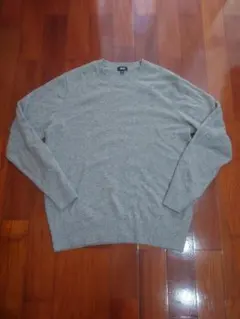 UNIQLO カシミヤ クルーネック セーター グレー L