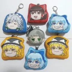 ✦東方Project✦顔型ぬいぐるみキーホルダー7セット