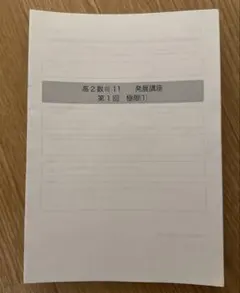 鉄緑会 数学発展講座Ⅲ 数学基礎講座Ⅲ 授業冊子 高2数III