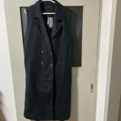 ブラックノースリーブロングコート 4L
