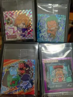 ワンピース　にふぉるめ アニメキャラクター ホログラムシール 4枚セット