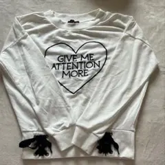 美品 Lovetoxic ラブトキ トレーナー 白 M