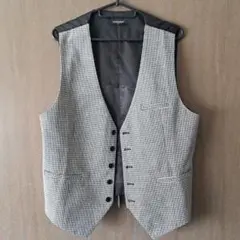 HISDERN チェック柄 ベスト Mサイズ