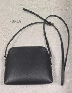 フルラ ショルダーバッグ 黒 レザーFURLA
