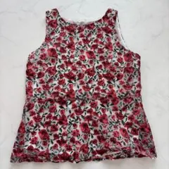 ZARA BASIC 花柄 ノースリーブ チュニック XS（C922）のサムネイル