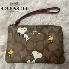 未使用級✨COACH コーチ スヌーピー ポーチ リストレット 財布