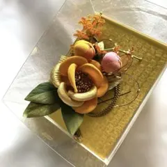 髪飾り コーム付き 和装小物（黄色