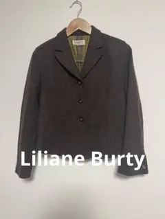 Liliane Burty ブラウンテーラードジャケット　Sのサムネイル