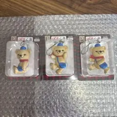 ぽすくま フィギュア ストラップ 全3種 コンプリート　郵便局　非売品