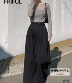 ラメ シアーカットソー 長袖 グレー メロウ加工 シアートップス SHEIN M