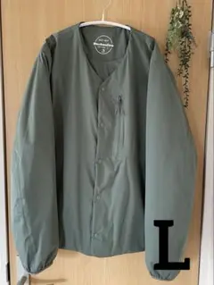 美品　ワークマン　ノーカラー中綿ジャケット　L