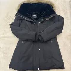 ZARA ブラック ウィンターパーカ
