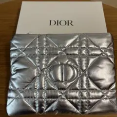 【新品未使用】DIOR ディオール シルバー ポーチ 最新ノベルティ