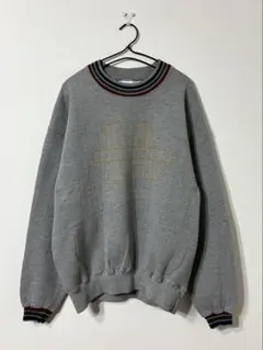 80年代 JERZEES USA製 プリント スウェット トレーナー グレー L