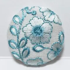 インド刺繍　№3175　白水色　㊳ミリ