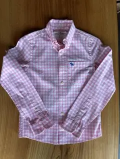 Abercrombie ピンクチェック長袖シャツ S