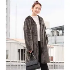 BEAUTY＆YOUTHユナイテッドアローズ フェイクファーノーカラーコートS