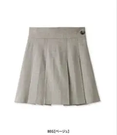 SNIDEL ベージュ プリーツミニスカート