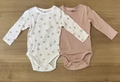 H&M ロンパース　2点セット　4-6M 70 花柄