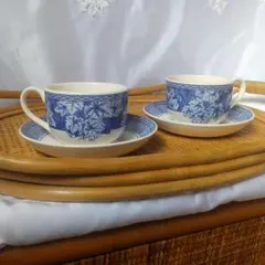 ウェッジウッド　カップ＆ソーサー(2客)　ヴィンテージブルー