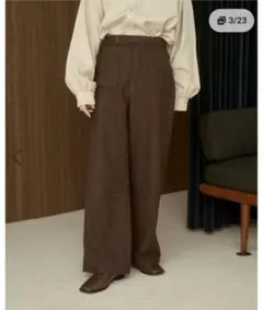 moi tytto チェックデザインスラックス