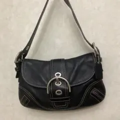 COACH USED ブラック　バッグ，ショルダーバッグ
