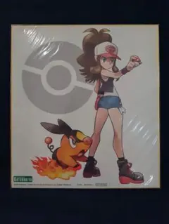 トウコ＆ポカブ ありがひとし氏イラスト色紙 「ポケットモンスター